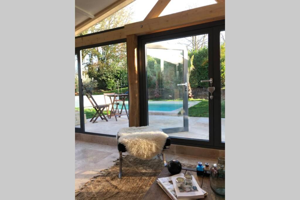 Cottage Normand Avec Sa Grande Piscine Chauffee Toute L Annee Sur Parc Arbore Et Clos En Plein Coeur De La Campagne Adapte Aux Kids Et Dog Friendly Saint-Antonin-de-Sommaire 外观 照片
